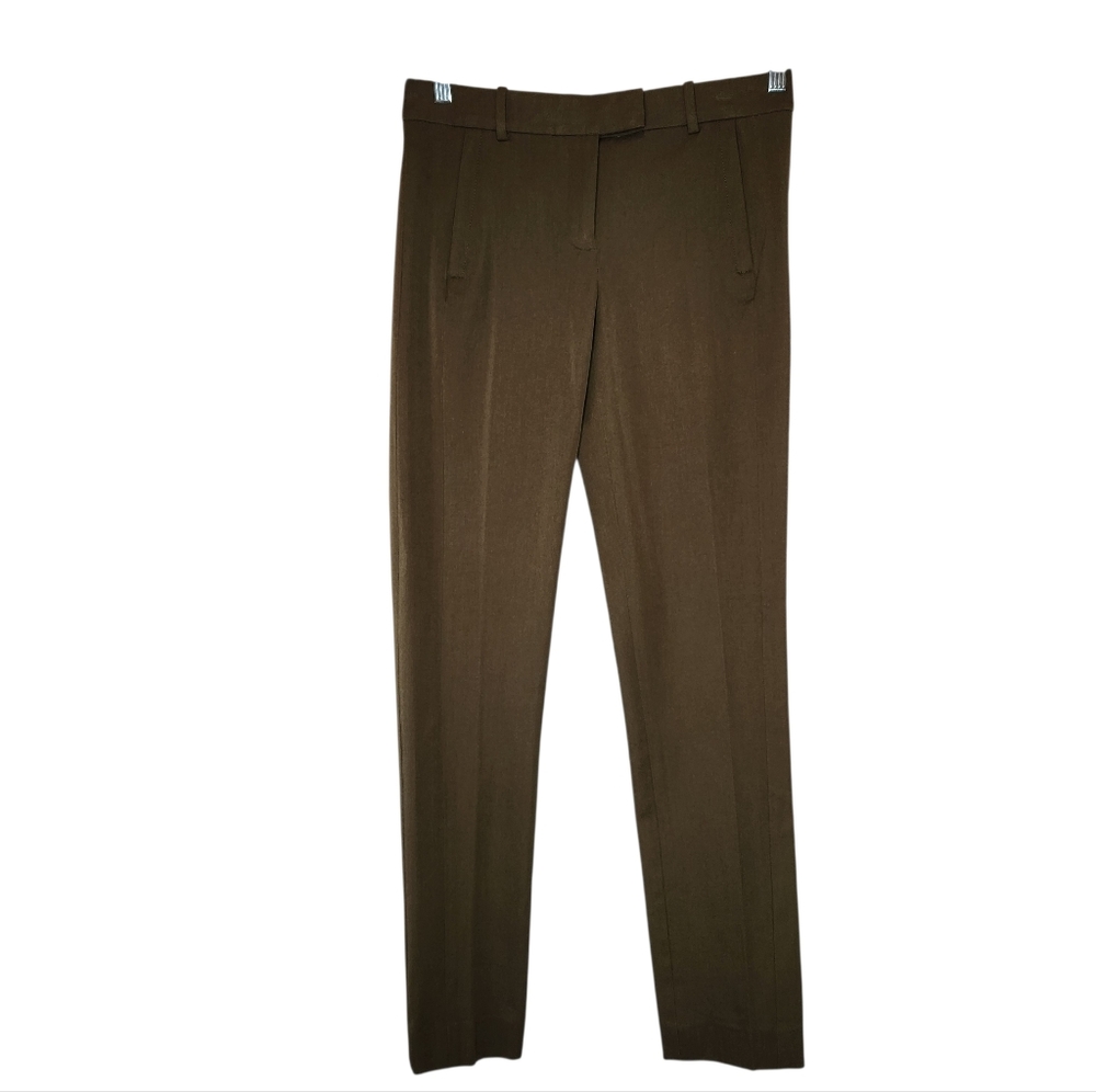 NEW J Crew Maddie Olive Green Stretch Slim Straight Leg Pants Size 2T Tall